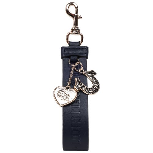 True Religion Bag Charm Keychain In Blue