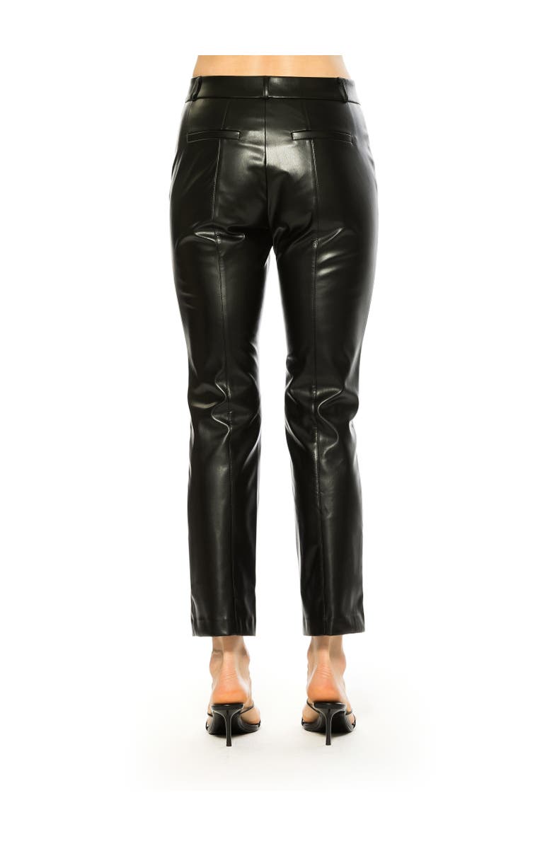 Alexia Admor Lior Vegan Leather Pants, Alternate, color, Black