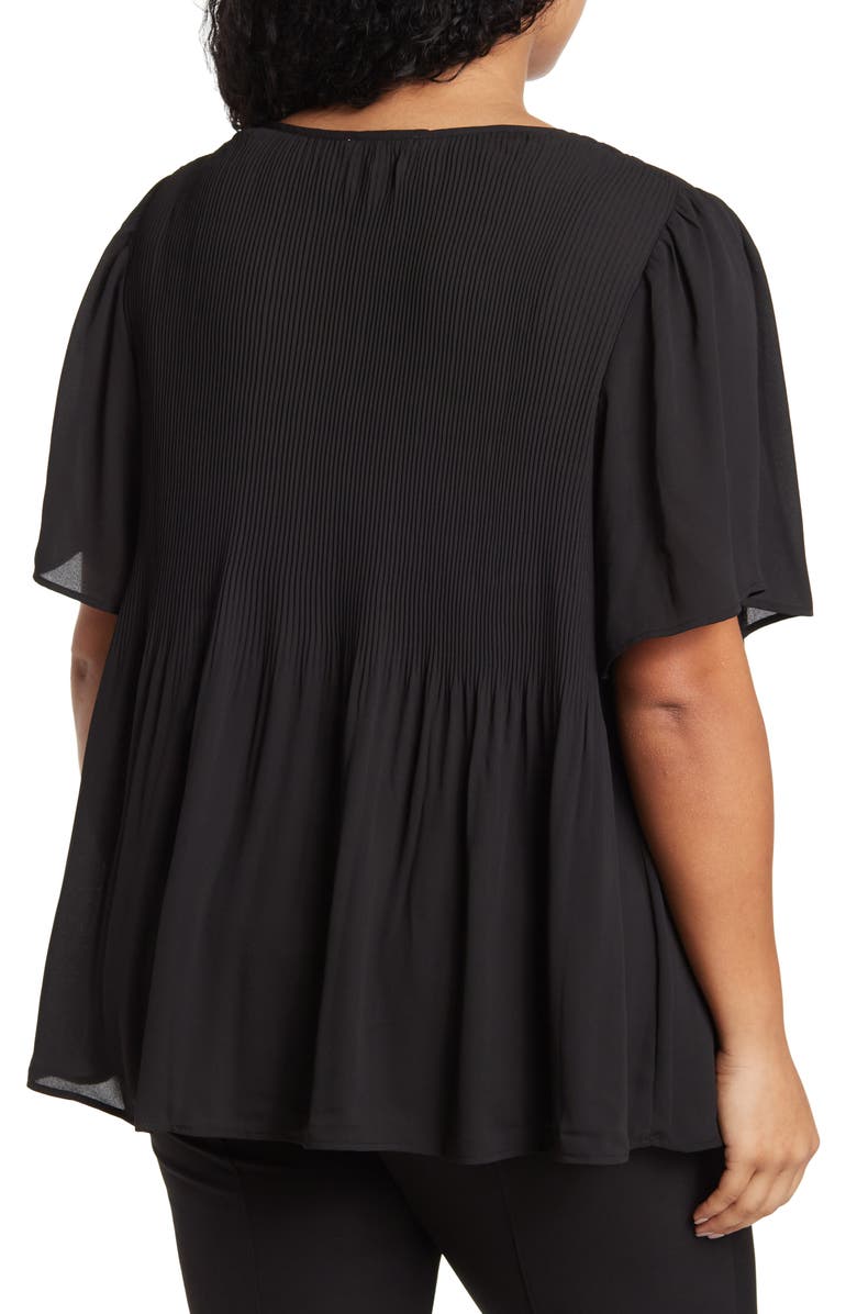 DR2 by Daniel Rainn Flutter Sleeve Pleated Tassel Top, Alternate, color,