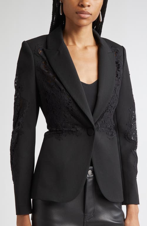 L'agence Clementine Lace Detail Jacket In Black