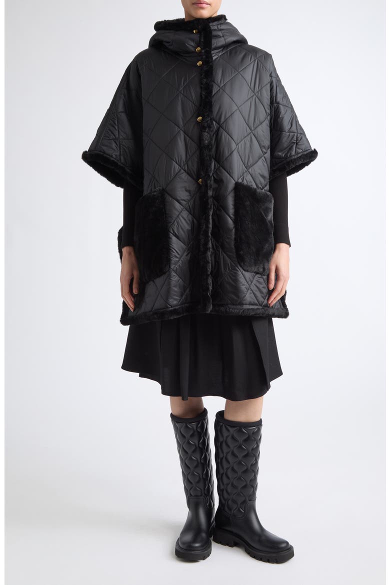 Wool Gabardine Midi Skirt, Alternate, color, BLACK