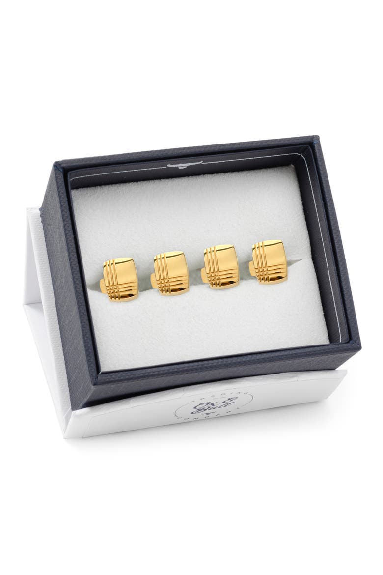 Tartan Studs, Alternate, color, GOLD
