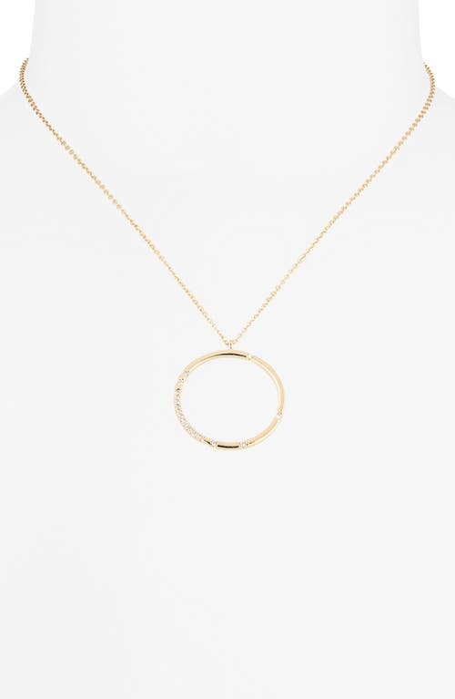 Nordstrom Rack Cluster Cz Circle Pendant Necklace In Gold
