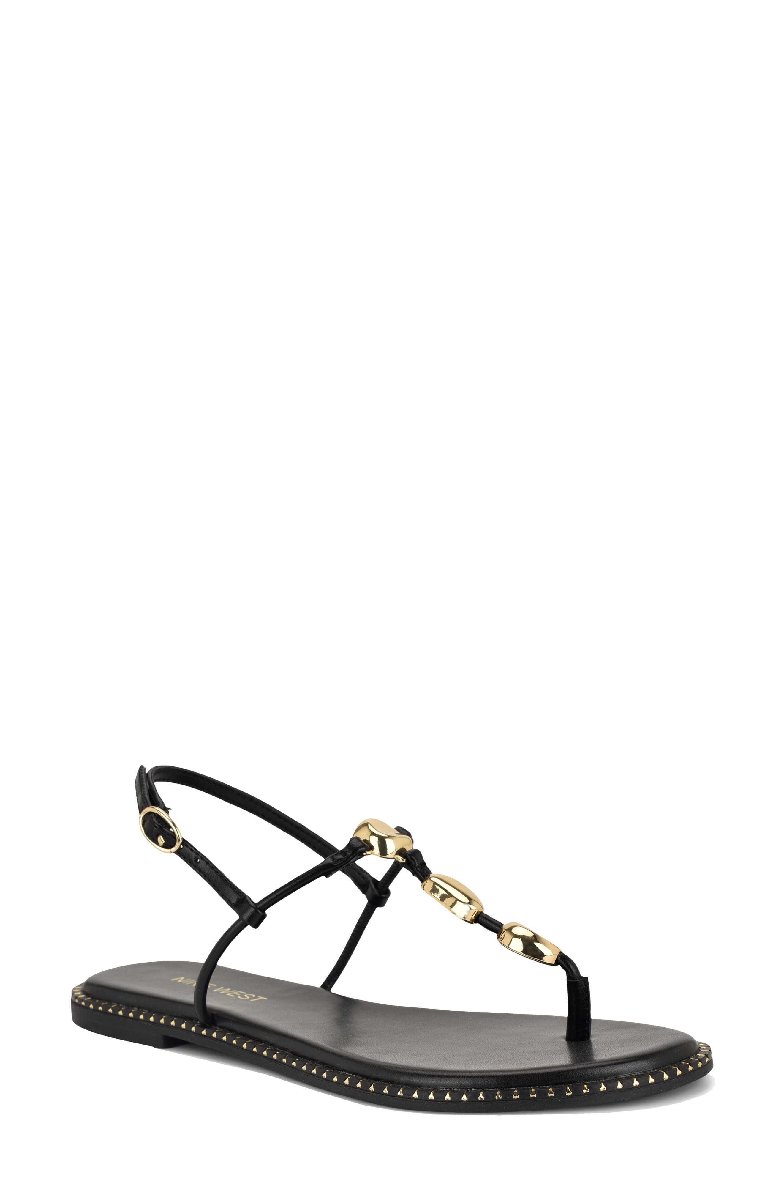 Nine West Derika T-Strap Sandal, Main, color, 