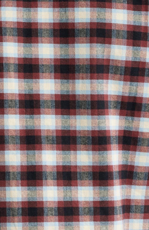 Dickies Johnsonville Check Brushed Cotton Snap-up Western Shirt In Brown