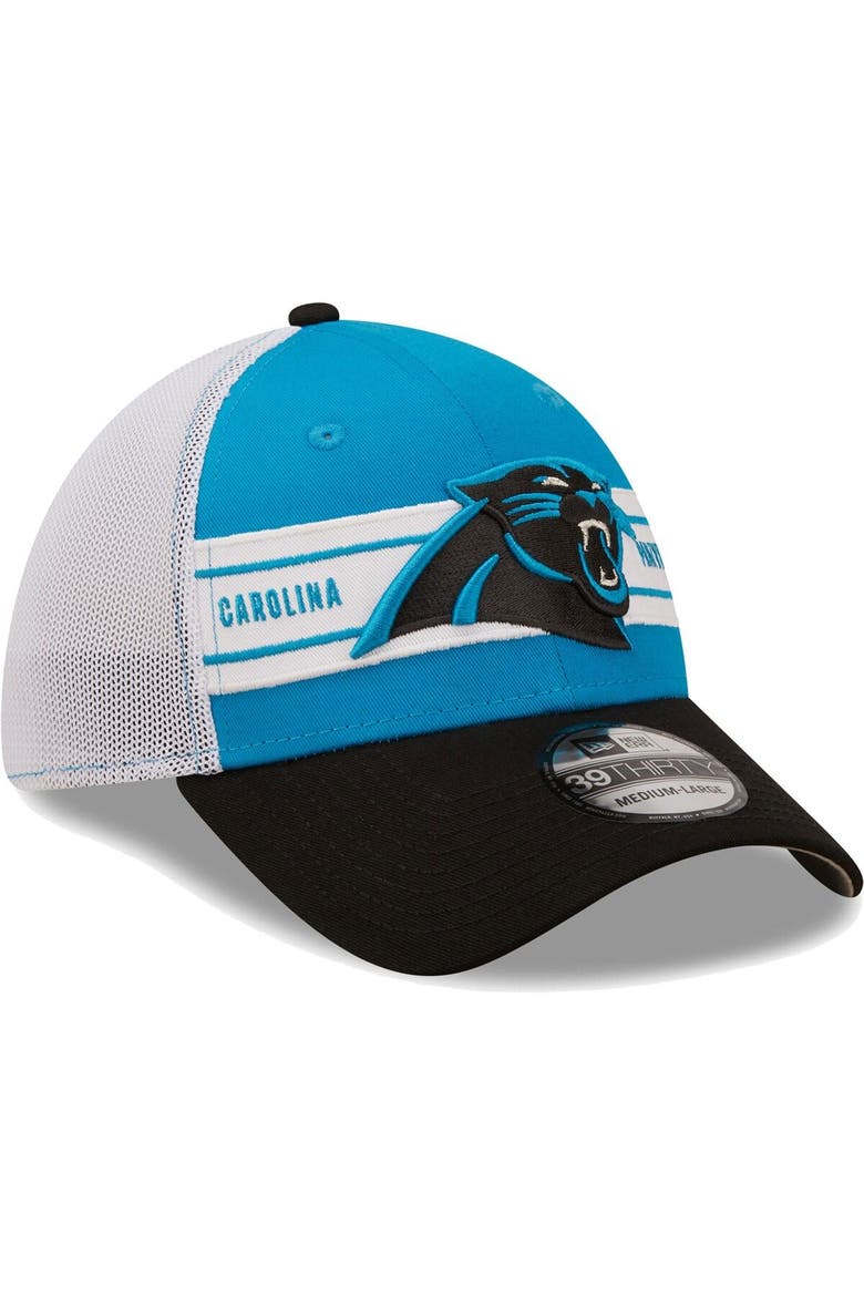Men's New Era Blue/Black Carolina Panthers Team Banded 39THIRTY Flex Hat, Alternate, color, Blue