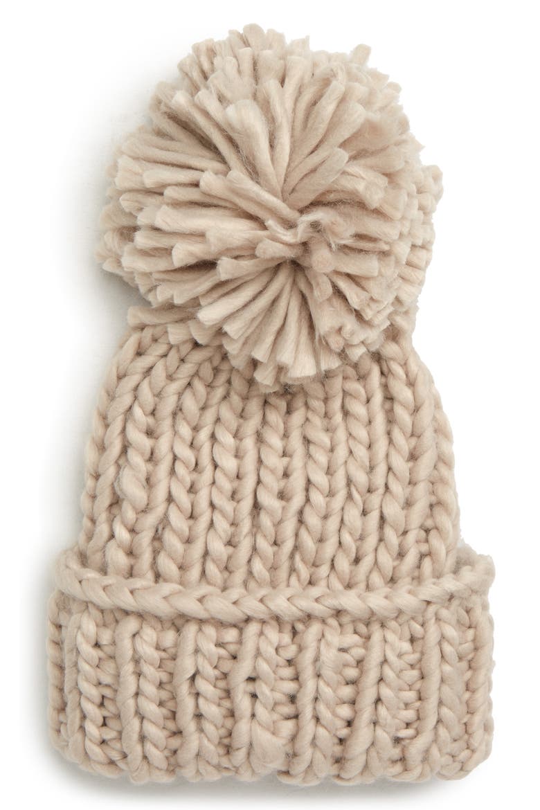 Sierra Pom Hat, Main, color, TAUPE
