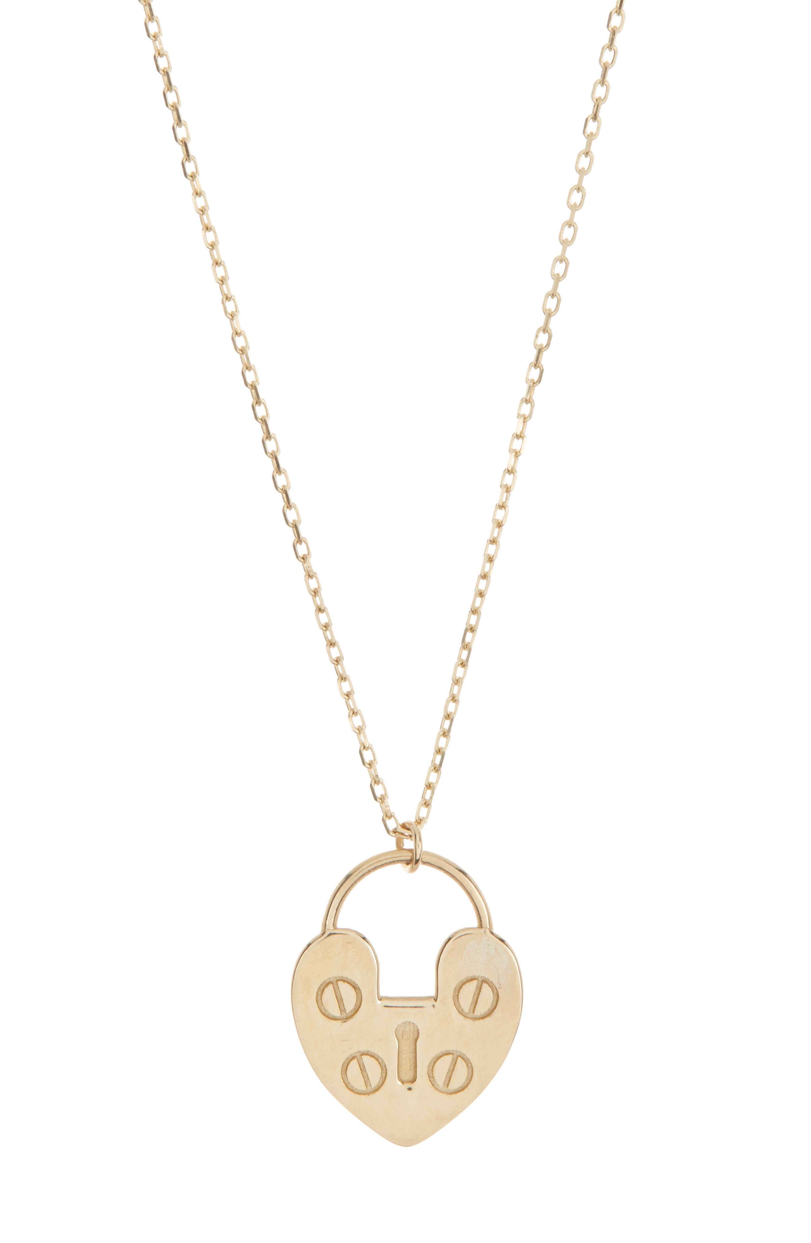 Ember Fine Jewelry Heart Lock Pendant Necklace (Women) | Nordstromrack