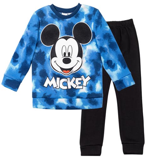 Disney Mickey Mouse & Friends Fleece Sweatshirt & Pants Set in Mickey Mouse Blue 