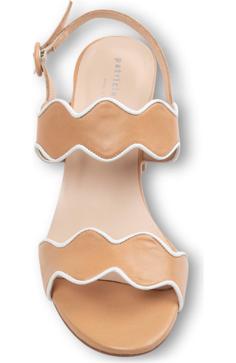 patricia green Palm Beach Piped Sandal, Alternate, color, Tan/ White