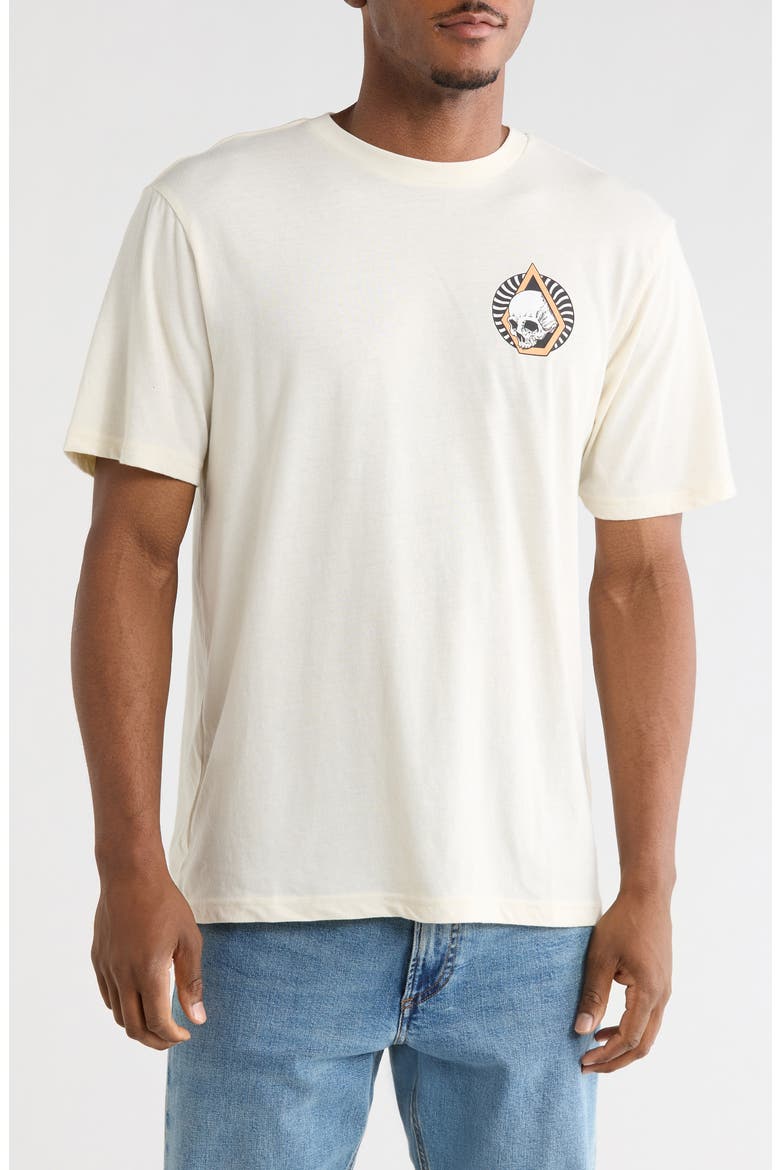 Arched Short Sleeve T-Shirt, Main, color, OFF WHITE HEATHER
