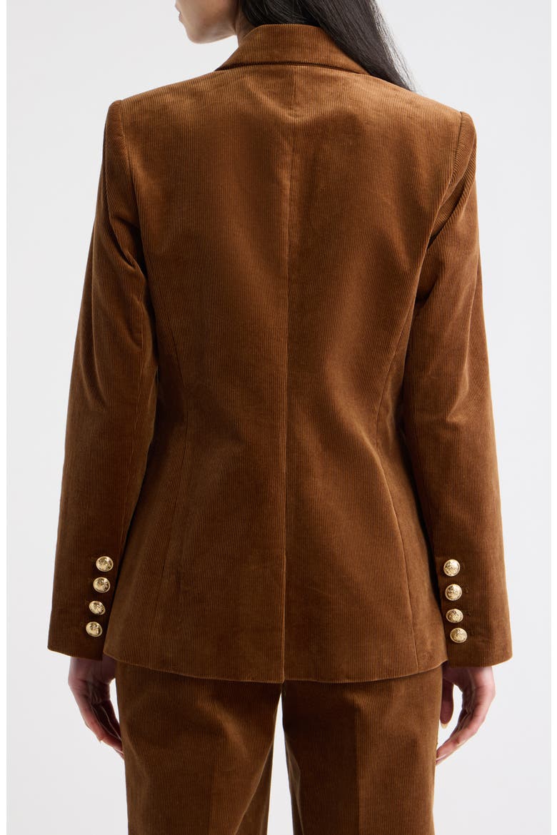 One-Button Corduroy Jacket, Alternate, color, LUGGAGE