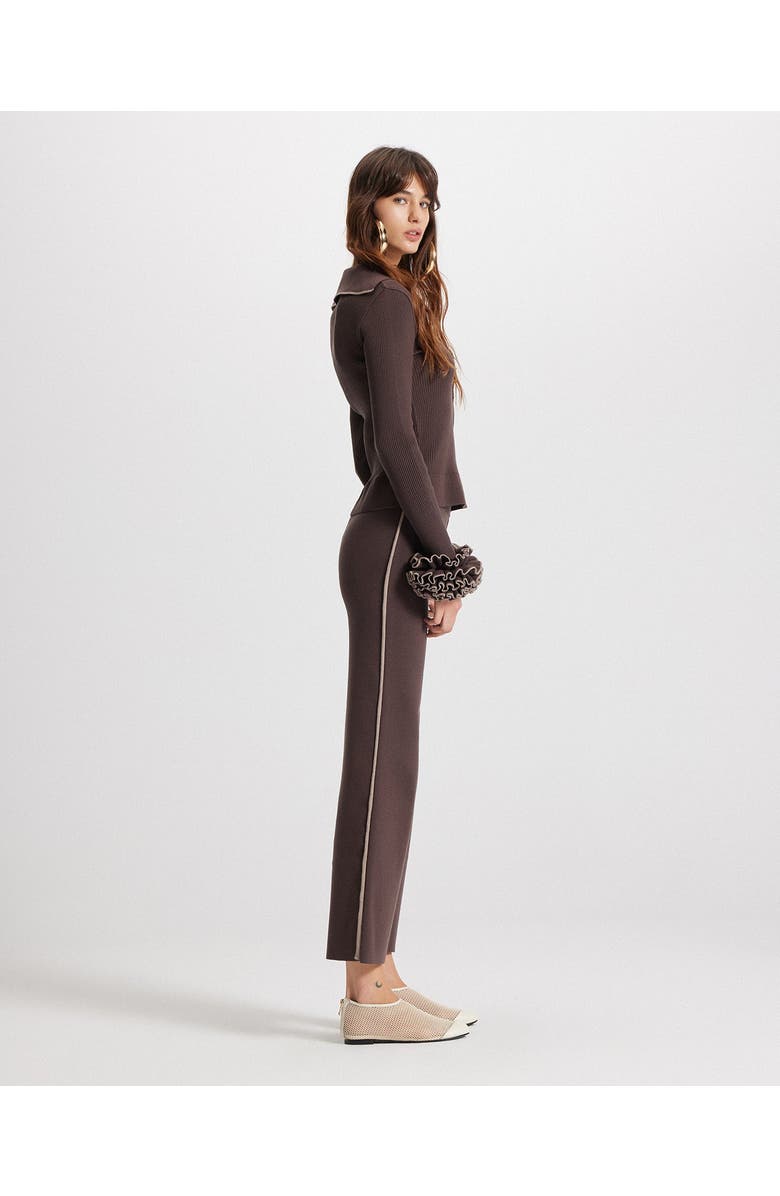 THEO The Label Nomia Short Sleeve Polo Tee, Alternate, color, Koffee/Wheat