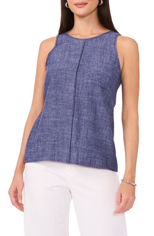 Vince Camuto Back Keyhole Sleeveless Top In Cool Waters