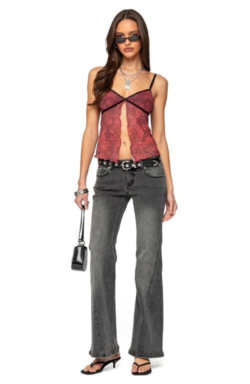 EDIKTED EDIKTED LACE TRIM SPLIT FRONT CAMISOLE 