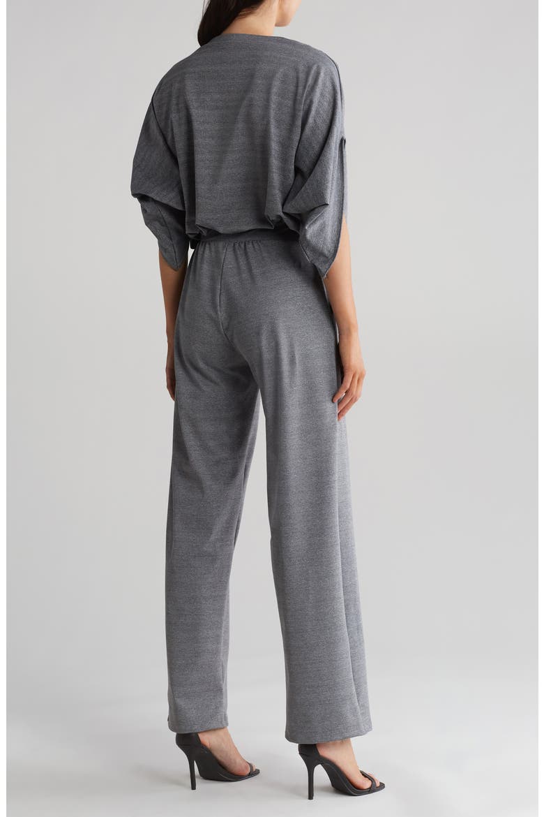 Dolman Sleeve Crop Jumpsuit, Alternate, color, HEATHER GREY