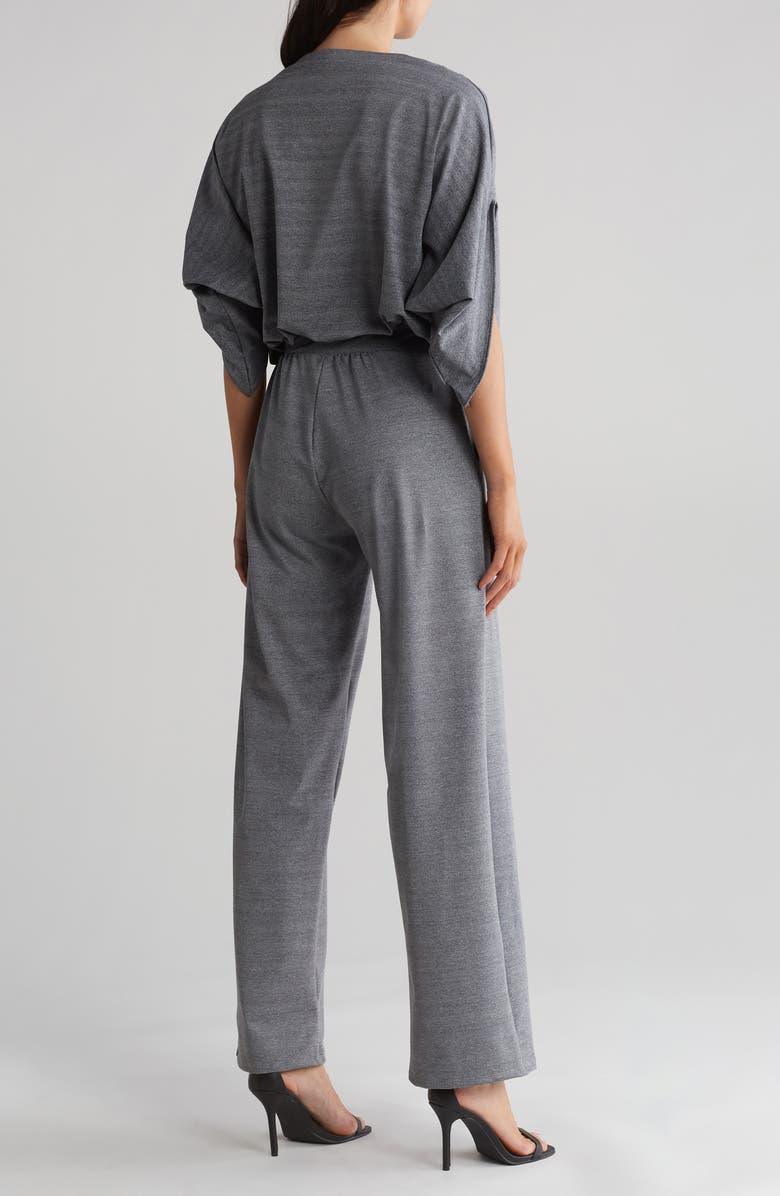 GO COUTURE Dolman Sleeve Crop Jumpsuit, Alternate, color, Heather Grey
