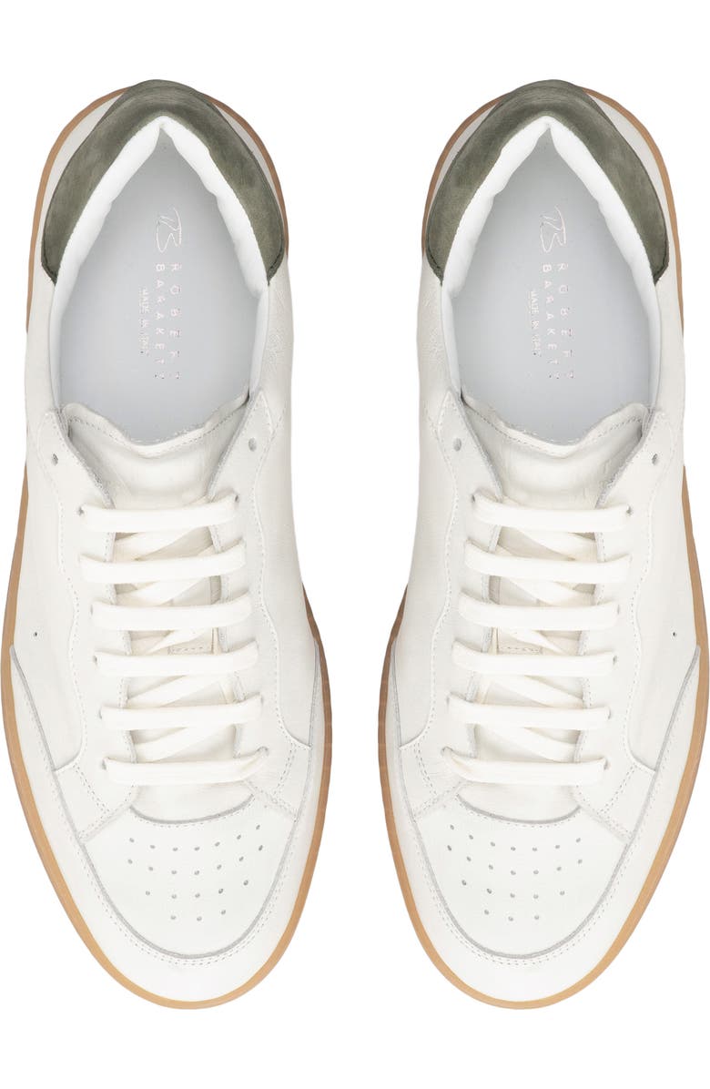 Robert Barakett Rodney Court Leather Sneaker, Alternate, color, White