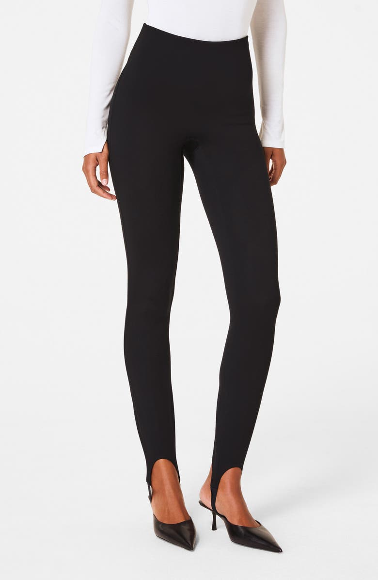SPANX<sup>®</sup> SPANXsupersmooth<sup>™</sup> PerfectFit Ponte Stirrup Leggings, Main, color, Classic Black