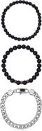 Mr. Ettika Midnight & Steel Bracelet Set