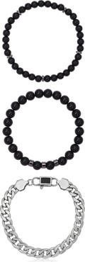 Mr. Ettika Midnight & Steel Bracelet Set