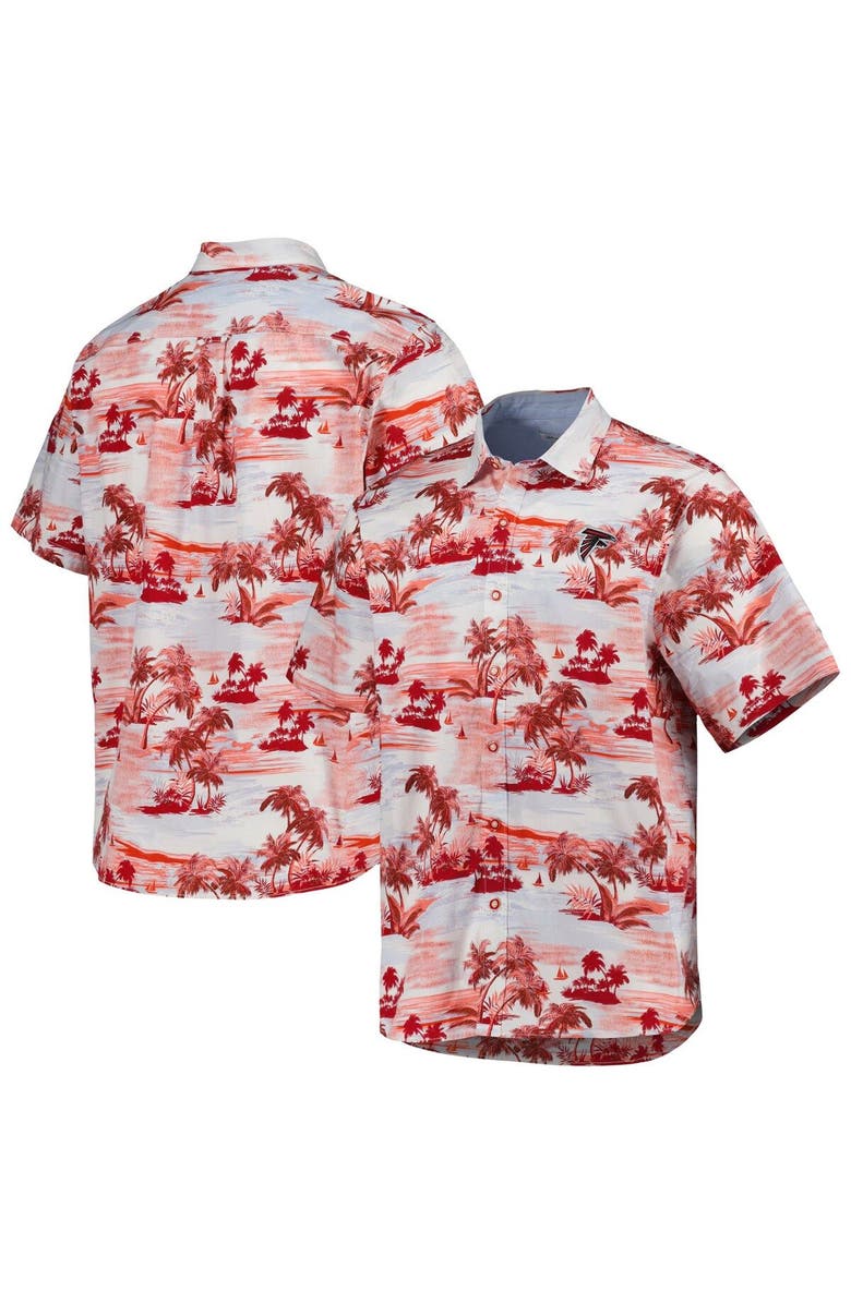 Tommy Bahama Men's Tommy Bahama Red Atlanta Falcons Sport Tropical Horizons Button-Up Shirt, Main, color,