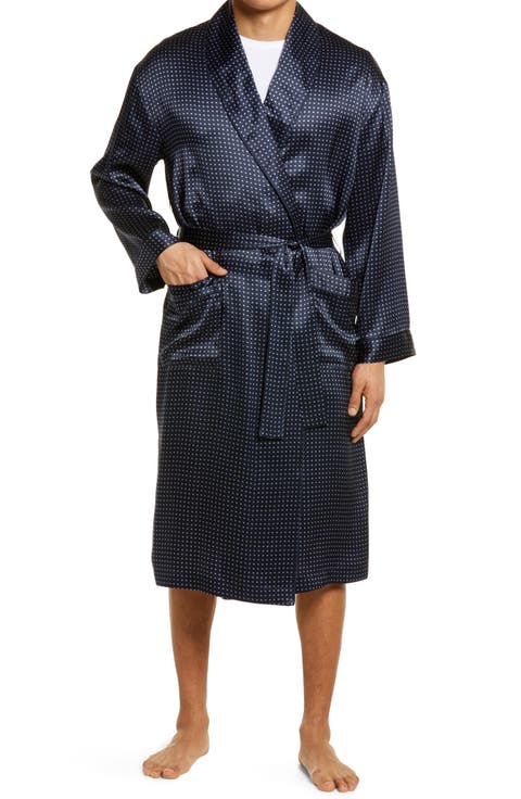 Dot Silk Robe
