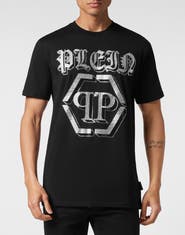 PHILIPP PLEIN T-Shirt Round Neck Ss Chrome Men