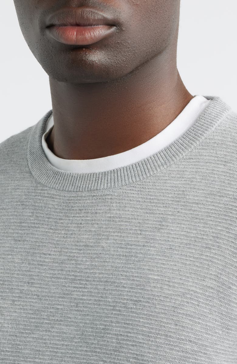 Peter Millar Coolspun Texture Sweater, Alternate, color, British Grey