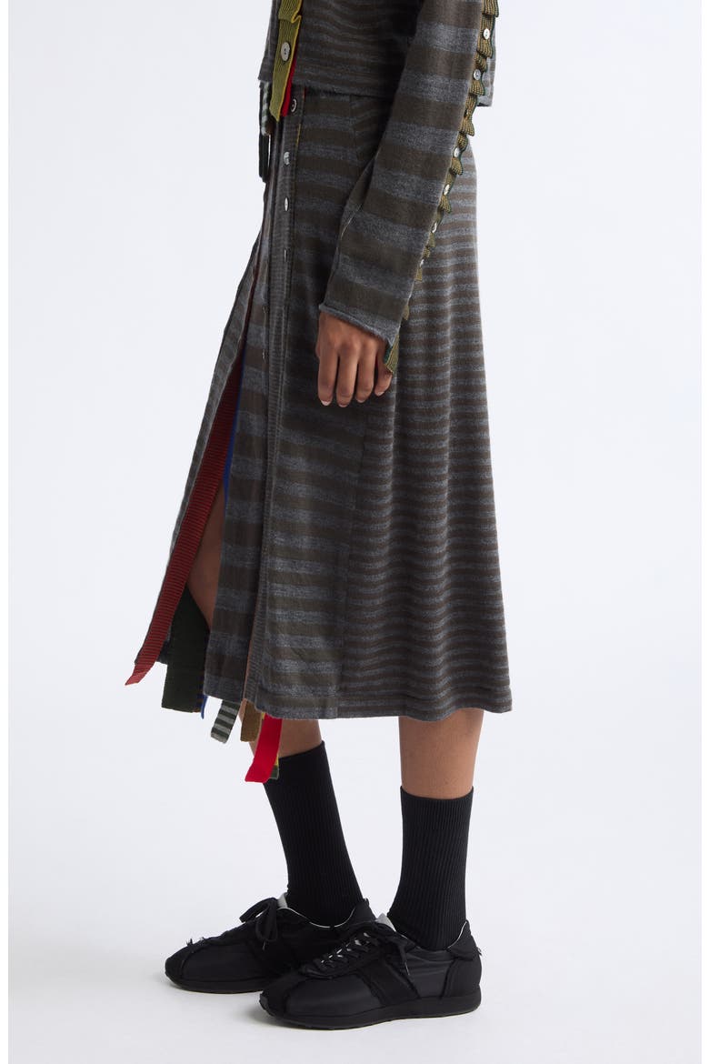 Mismatch Merino Wool Midi Skirt, Alternate, color, GREY MULTI