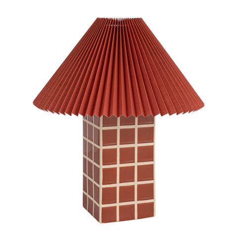 Table Lamp with Pleated Shade