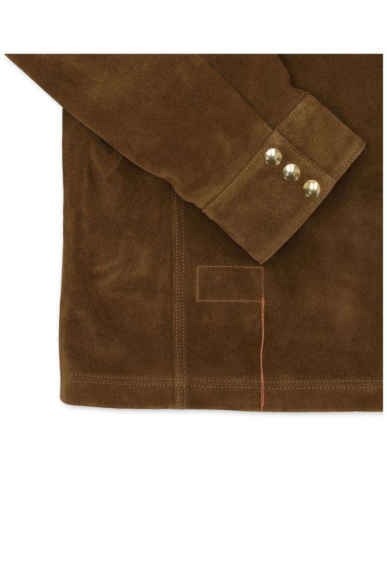 Suede Western Jacket, Alternate, color, BROWN