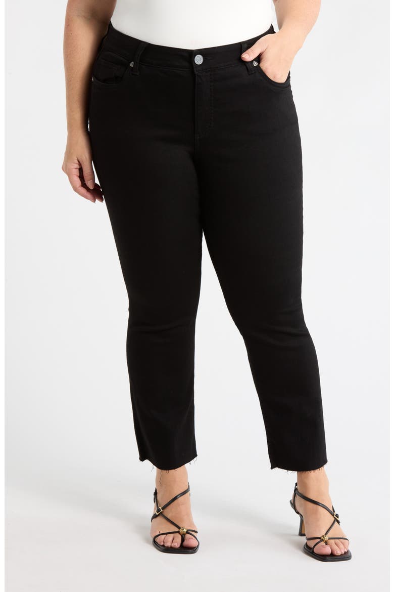 Nikki Mid Rise Ankle Jeans, Main, color, BLACK