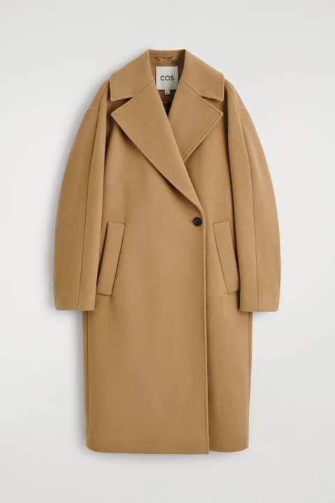 Oversized Double-Breasted Wool Long Coat