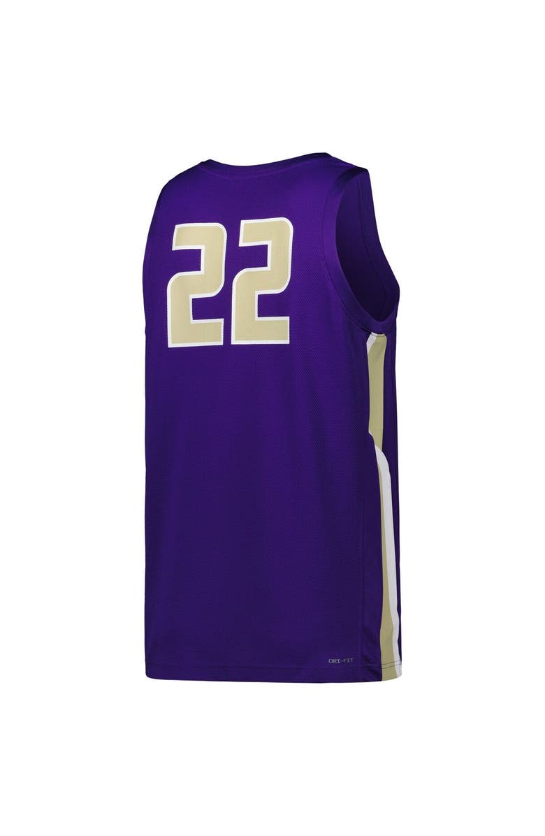 Nike Men's Nike Purple James Madison Dukes Replica Basketball Jersey, Alternate, color, Purple