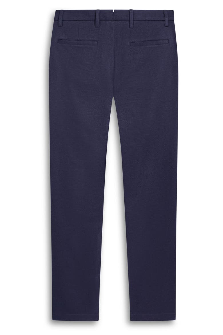Flat Front Wool & Cotton Blend Chino Pants, Alternate, color, NAVY