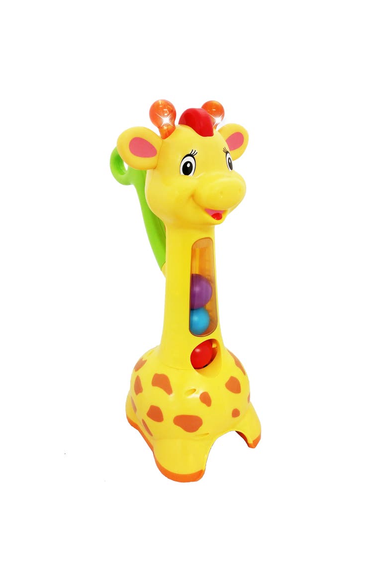Pick n' Pop Giraffe Interactive Toy Walker, Main, color, Yellow