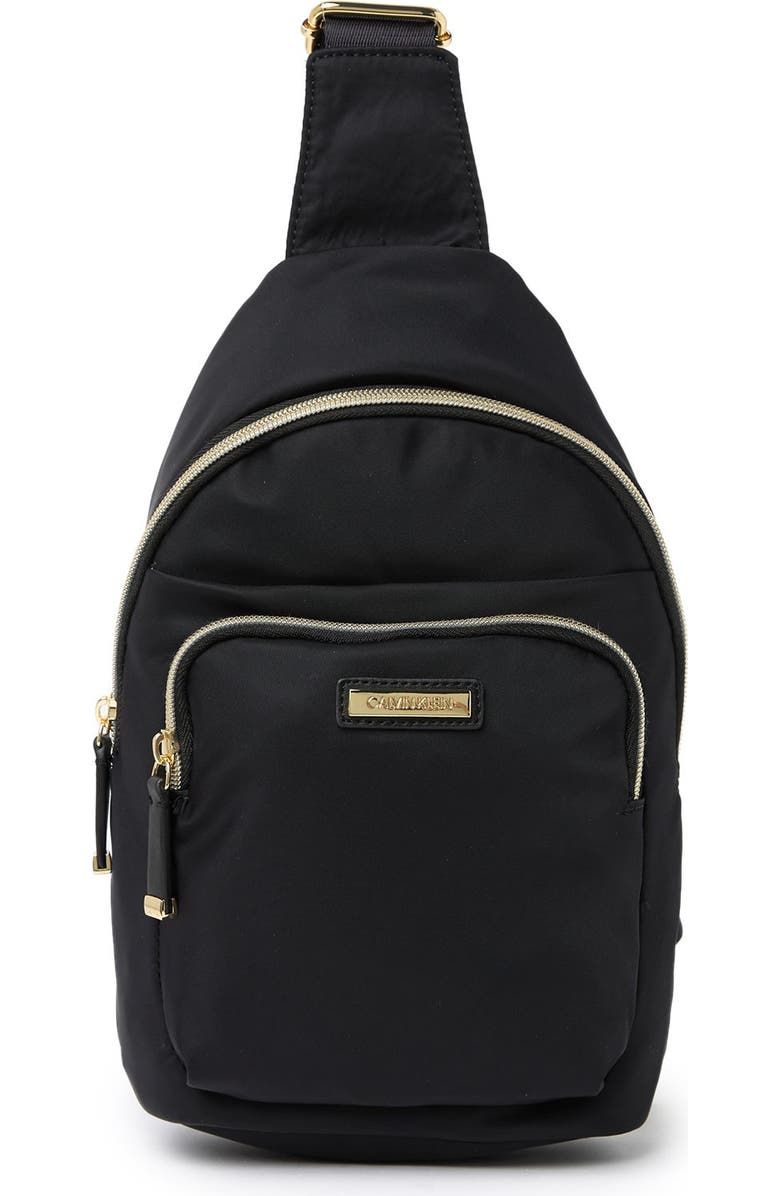 Calvin Klein Nylon Crossbody Backpack, Main, color,