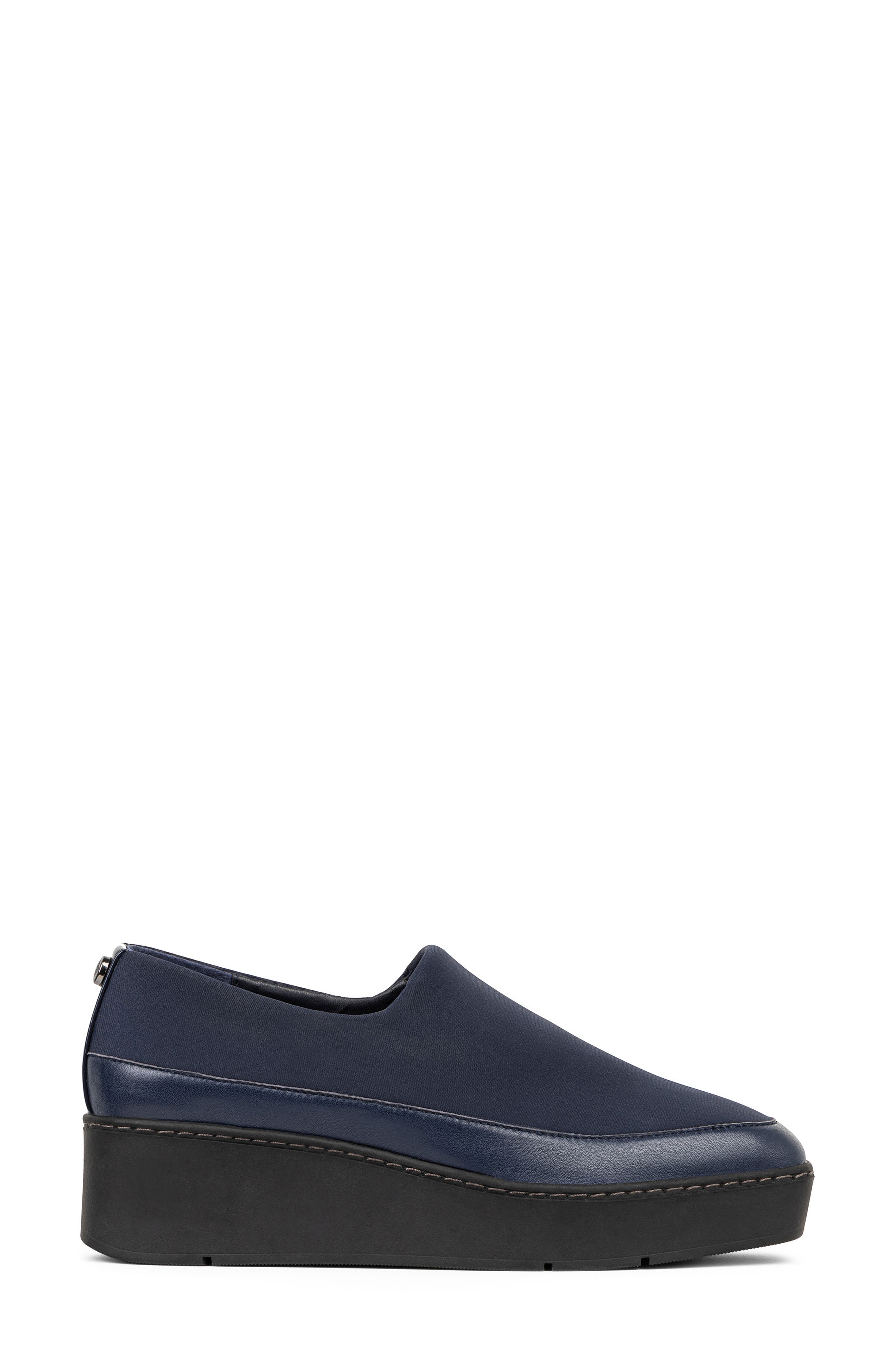 Donald Pliner Wedge Slip-On Loafer, Alternate, color, Navy