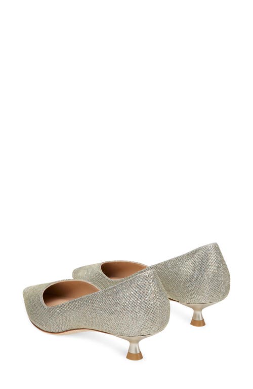 Stuart Weitzman Eva Pointed Toe Pump In Platino Vintage Denim