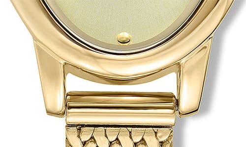 Ettika Oval Face Mesh Strap Watch In Gold
