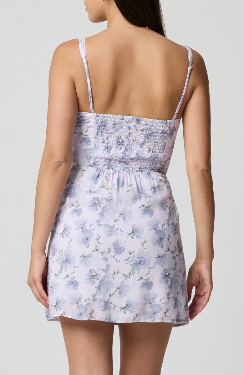 Florence by Mills Floral Print Sleeveless Minidress, Alternate, color, Flrl Waterclr