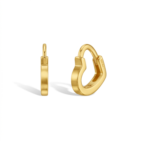 Heart Shaped Hoop Plated Earrings