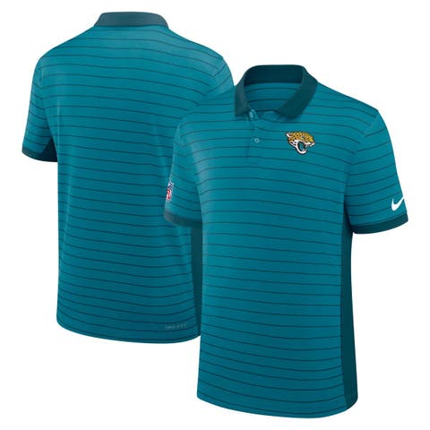 Men's Nike Teal Jacksonville Jaguars Sideline Victory Stripe Performance Polo