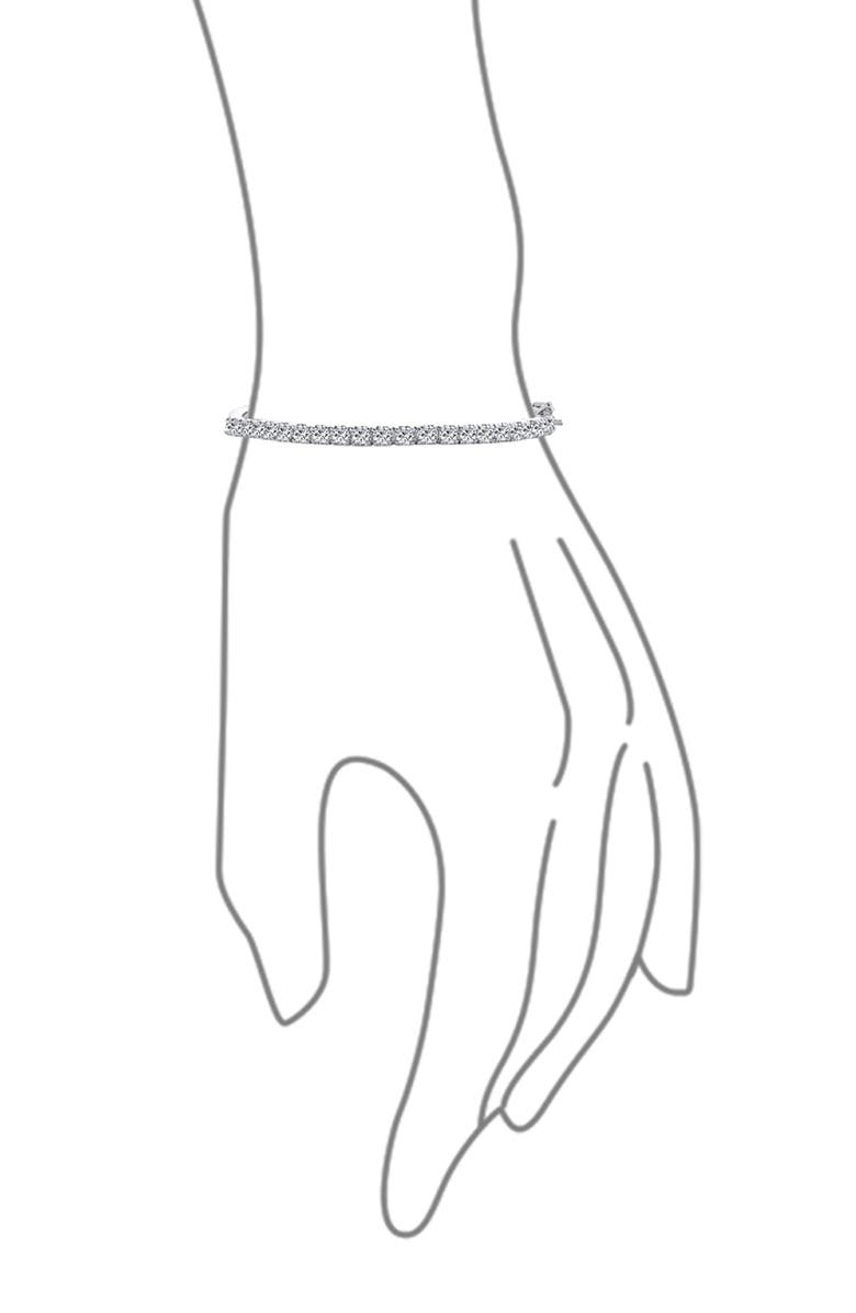 BLING JEWELRY Cubic Zirconia Hinged Bangle Bracelet, Alternate, color,