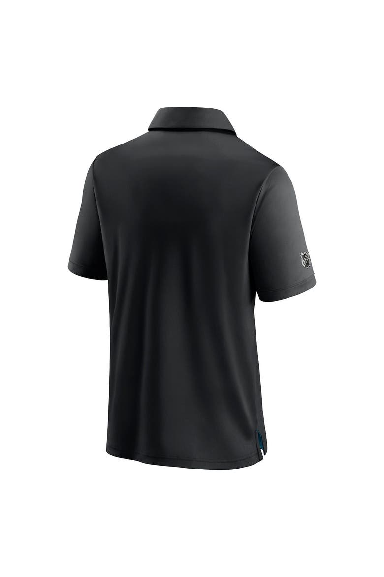 Men's Fanatics Branded Black San Jose Sharks Authentic Pro Locker Room Team Polo, Alternate, color, Black