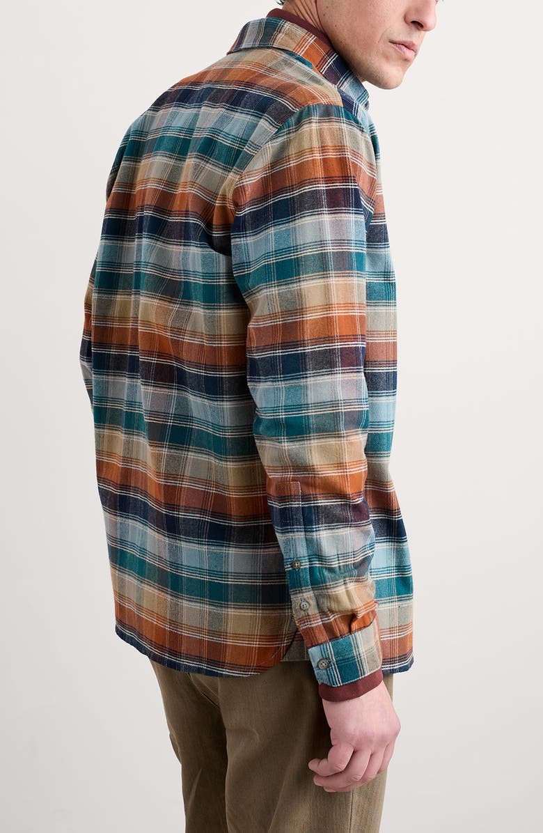 Seasalt Cornwall Fathomer Plaid Organic Cotton Flannel Button-Up Shirt, Alternate, color, Root Cellar Light Wade