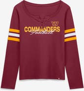 FANATICS Women's Fanatics Burgundy Washington Commanders Team First Coverage Scheme Lace-Up Long Sleeve T-Shirt