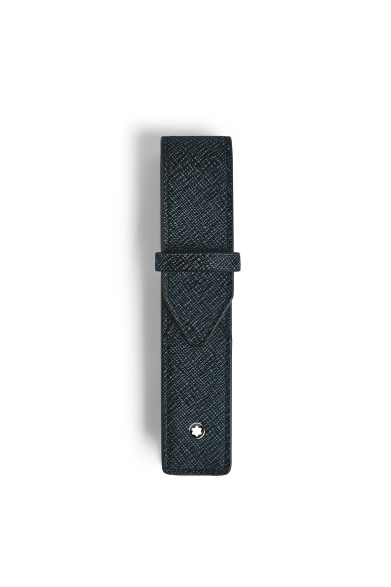 Sartorial Leather 1 Pen Pouch, Main, color, BLUE