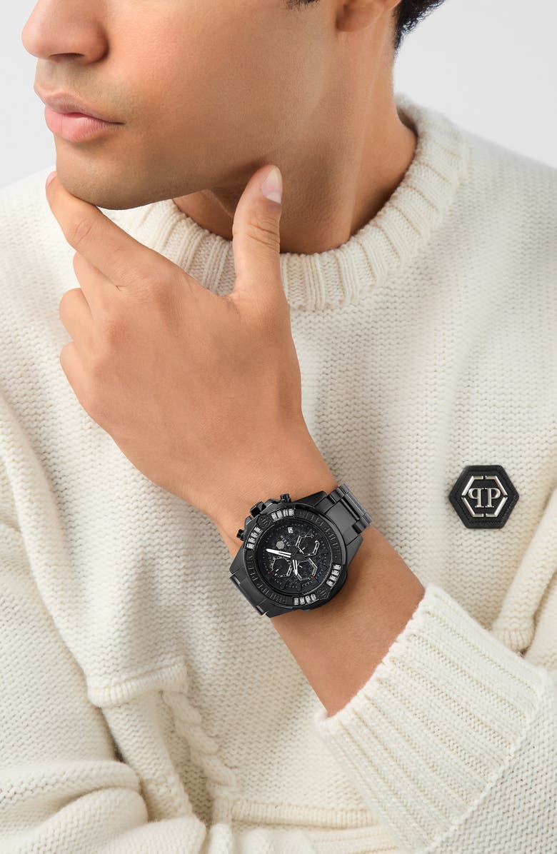 PHILIPP PLEIN The $kull Chronograph Bracelet Watch, 44mm, Alternate, color,